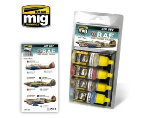 RAF WWII DESERT COLORS 4 JARS 17 ML ** A.MIG-7225