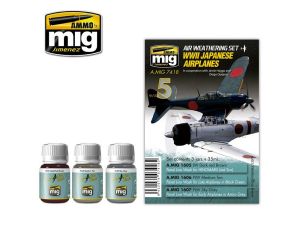 WW II JAPANESE AIRPLANES 3 JARS 35 ML A.MIG-7418