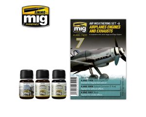 AIRPLANES ENGINES AND EXHAUSTS 3 JARS 35 ML A.MIG-7420