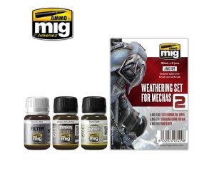 WEATHERING SET FOR MECHAS 3 JARS 35 ML A.MIG-7429