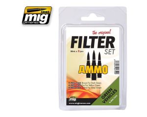 FILTER SET FOR GREEN VEHICLES 3 JARS 35 ML A.MIG-7452