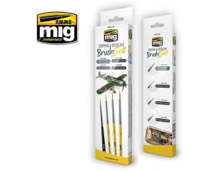 AMMO BRUSH SET CHIPPING en DETAILING 4 PCS. A.MIG-7603