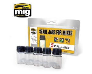 SPARE JARS FOR MIXES JARS 5 JARS 35 ML A.MIG-8033