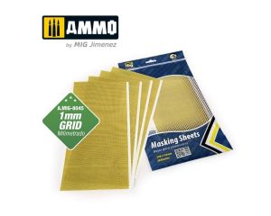 MASKING SHEETS 1MM GRID 5 PCS 290MM X 145MM A.MIG-8045