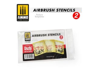 AIRBRUSH STENCILS 6X6CM / 2X2 INCHES USCHI A.MIG-8049