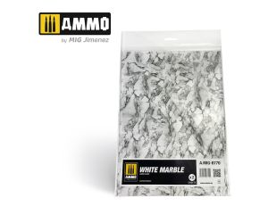 MARBLE WHITE, SMOOTH SHEET OF MARBLE 2 PCS. (6/23) * A.MIG-8770