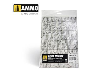 MARBLE WHITE, SQUARE DIE-CUT TILES 2 PCS. (6/23) * A.MIG-8771