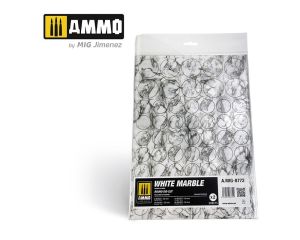 MARBLE WHITE, ROUND DIE-CUT WARGAMES 2 PCS. A.MIG-8772
