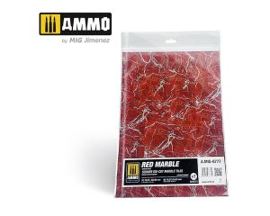 MARBLE RED, SQUARE DIE-CUT TILES 2 PCS. A.MIG-8777