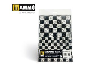 MARBLE CHECKERED, SQUARE DIE-CUT TILES 2 PCS. A.MIG-8783