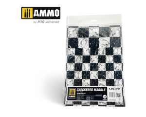 MARBLE CHECKERED, ROUND DIE-CUT WARGAMES 2 PCS. A.MIG-8784