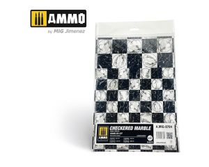 MARBLE CHECKERED, ROUND DIE-CUT WARGAMES 2 PCS. (6/23) * A.MIG-8784