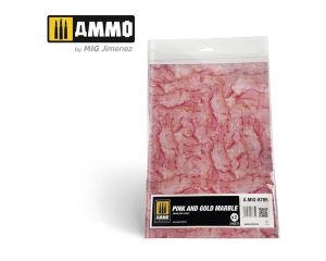 MARBLE PINK en GOLD, SMOOTH SHEET OF MARBLE 2 PCS. A.MIG-8785