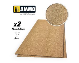 AMMO CREATE CORK FINE GRAIN 3MM 2X A.MIG-8837