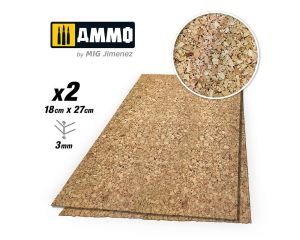 AMMO CREATE CORK THICK GRAIN 3MM 2X A.MIG-8843