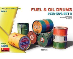 1/24 FUEL en OIL DRUMS 1930-50'S SET 2 (02/25) * 24012