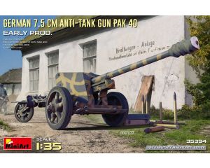 1/35 GERMAN 7,5CM ANTI-TANK GUN PAK 40. EARLY PROD. (2/23) * 35394