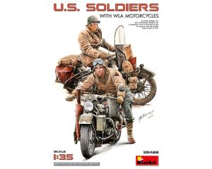 1/35 U.S. SOLDIERS WITH WLA MOTORCYCLES WWII 35422