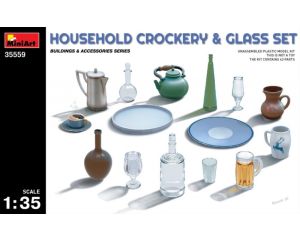1/35 HOUSEHOLD CROCKERY en GLASS SET 35559