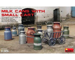 1/35 MILK CANS WITH SMALL CART 35580