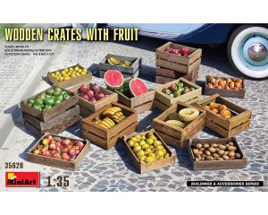 1/35 WOODEN CRATES WITH FRUIT 35628