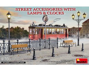1/35 STREET ACCESSORIES WITH LAMPS en CLOCKS 35639