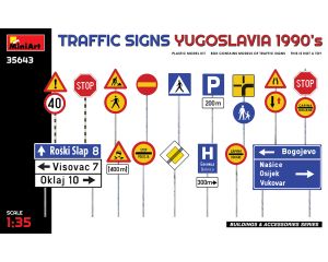 1/35 TRAFFIC SIGNS. YUGOSLAVIA 1990'S 35643