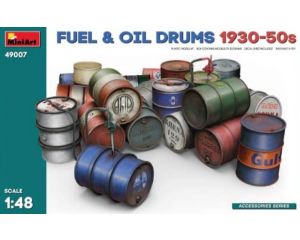 1/48 FUEL en OIL DRUMS 1930-50S (5/23) * 49007