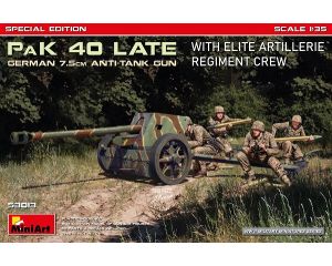 1/35 GERMAN 7.5CM PAK 40 LATE W/ELITE ARTILLERIE REGIMENT CR 53013