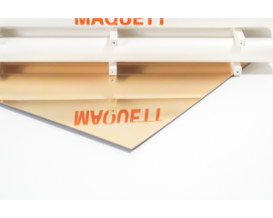 MIRROR-GOLD STYRENE 194X320MM