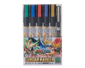 GUNDAM MARKER SD SANGOKU 6 COLOR SET GMS-100C AMS-100C