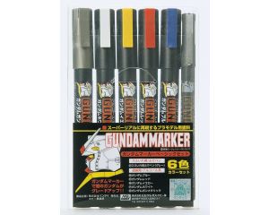 GUNDAM MARKER BASIC 6 COLOR SET GMS-105 AMS-105