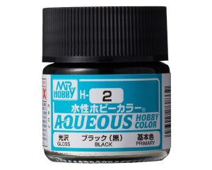 AQUEOUS HOBBY COLORS 10 ML BLACK H-002 H-002