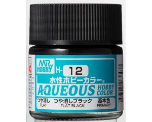 AQUEOUS HOBBY COLORS 10 ML FLAT BLACK H-012 H-012