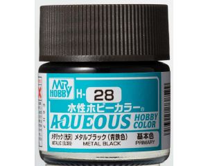 AQUEOUS HOBBY COLORS 10 ML METAL BLACK H-028 H-028