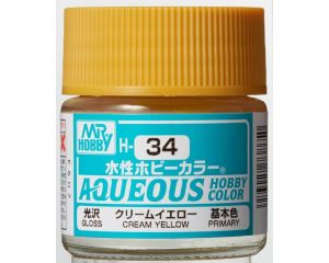 AQUEOUS HOBBY COLORS 10 ML CREAM YELLOW H-034 H-034