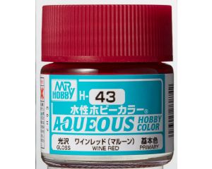 AQUEOUS HOBBY COLORS 10 ML WINE RED H-043 H-043