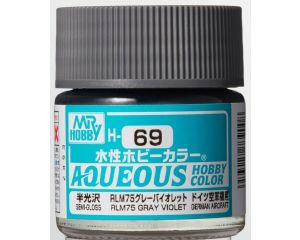 AQUEOUS HOBBY COLORS 10 ML RLM75 GRAY H-069 H-069