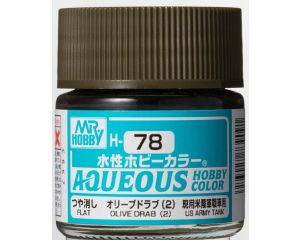 AQUEOUS HOBBY COLORS 10 ML OLIVE DRAB 2 H-078 H-078