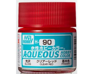 AQUEOUS HOBBY COLORS 10 ML CLEAR RED H-090 H-090