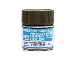 AQUEOUS HOBBY COLORS 10 ML OLIVE DRAB FS 34067 H-304 H-304