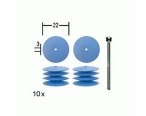 ELASTISCHE SILICONEN POLIJSTSTENEN Ø 22MM, 10 ST. HOUDER 28293