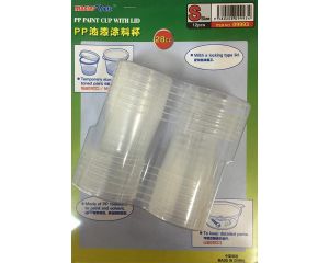 PP PAINT CUP WITH LID S-SIZE X 12PCS 28CC 09993