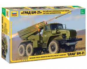 1/35 RUSSIAN TRUCK-MOUNTED ROCKET LAUNCHER GRAD BM-21 3655