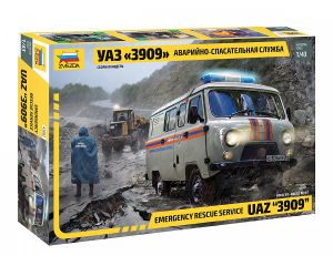 1/43 EMERGENCY RESCUE SERVICE UAZ 3909 43002