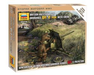 1/72 BRITISH ANTI-TANK GUN ORDNANCE QF 2 POR W/CREW 6169