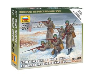 1/72 SOVIET INFANTRY IN WINTER UNIFORM 1941-1942 WWII 6197