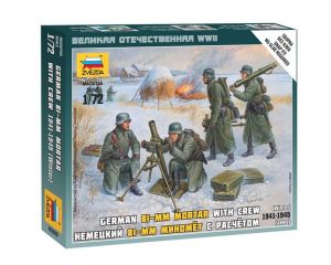 1/72 GERMAN 81-MM MORTAR W/CREW 1941-1945 WWII WINTER 6209
