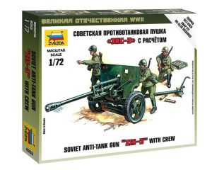 1/72 SOVIET ANTI-TANK GUN ZIS - 3 WITH CREW WWII 6253