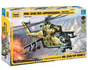1/72 SOVIET ATTACK HELICOPTER MI-24V/VP HIND E 7293